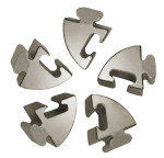 Металлическая головоломка Круг из 5 частей Пазла, 5 ур.